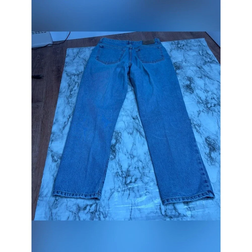 Calvin Klein 90s 100% Cotton light Blue Denim Jeans patch logo  13/14 Vintage